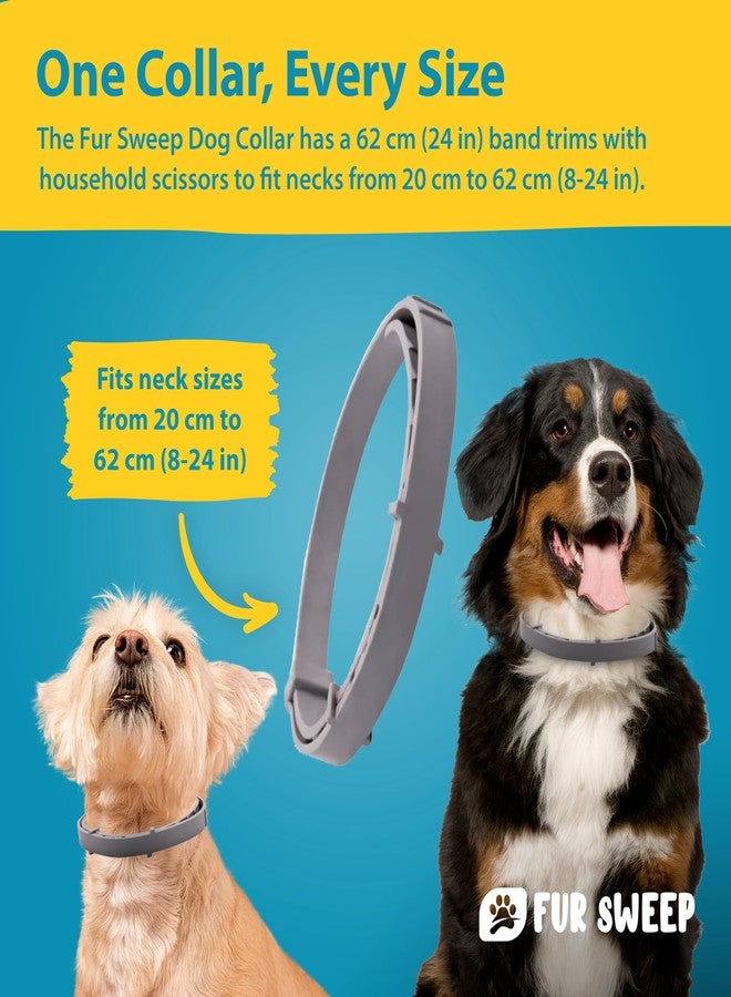 FREEZE2TRIM Fur Sweep Soft-Touch Adjustable Dog Collar – Lightweight Water-Resistant Eco Recycled TPE, Hypoallergenic Comfort, Trim-to-Fit 62 cm (24 in) Length for Small, Medium & Large Pets, Cat Collar Gray - Image 4